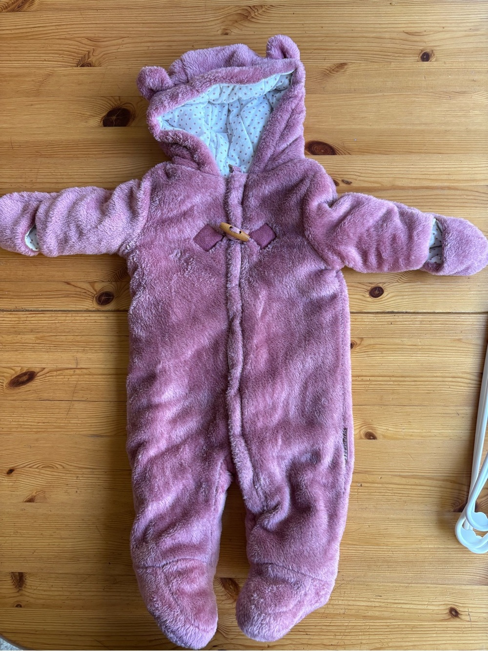Wippette Plush Pink Bear suit 3-6 months